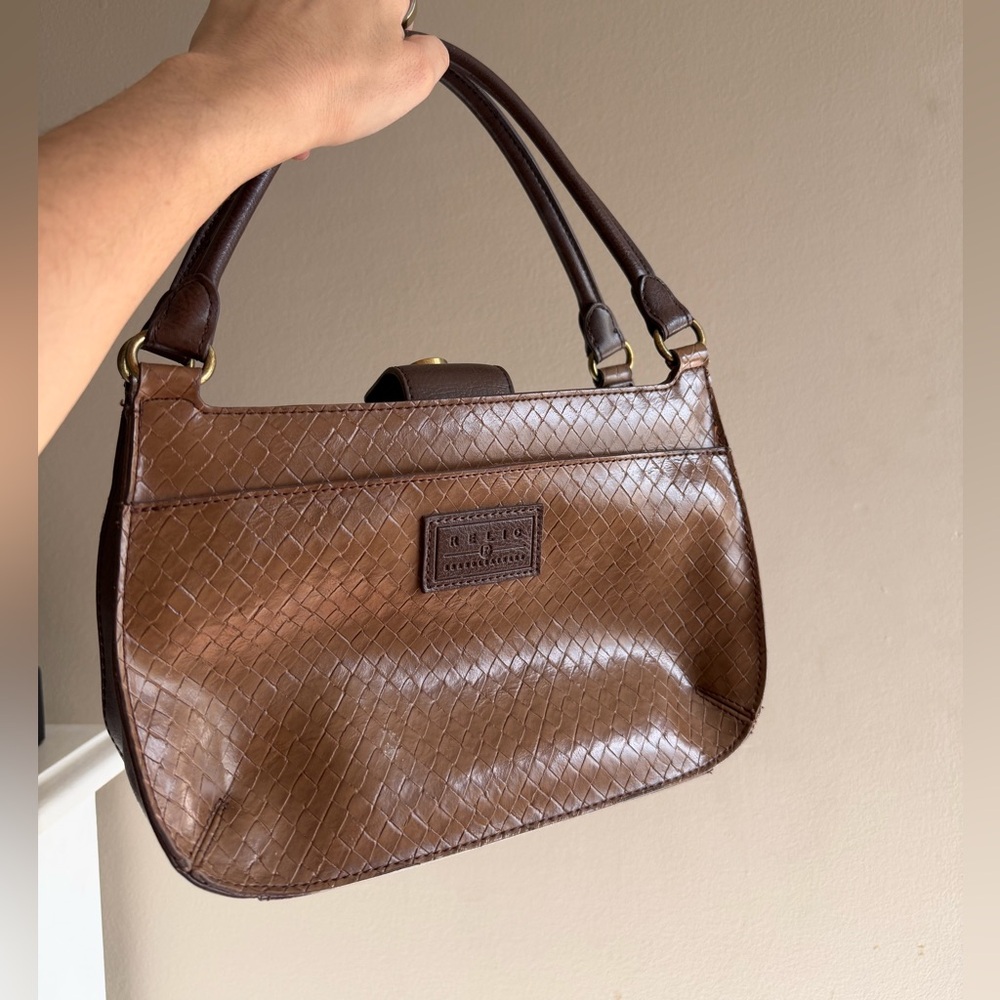 Relic Woven Brown leather Shoulder Bag